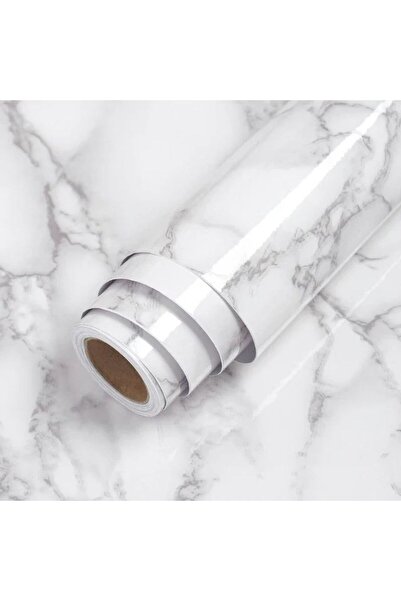 OEM Самозалепващо фолио, имитиращо мрамор, за кухня, баня, 60 x 200 см, бяло ...