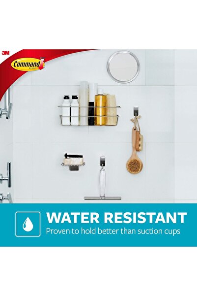 COMMAND Hair Dryer Holder, Satin Nickel, 1 Holder + 2 Adhesive Strips