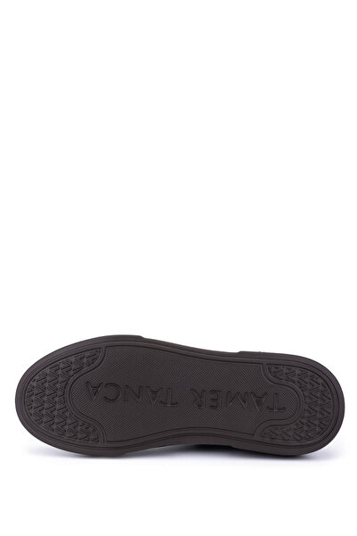 Tamer Tanca Men's Genuine Leather Brown Sneakers & Sports Shoes