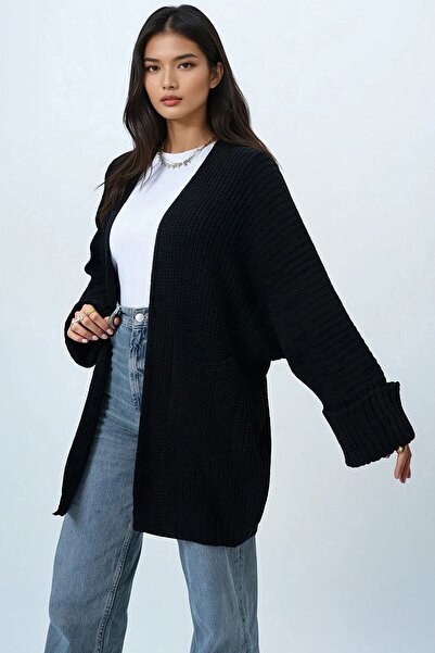 VAGGON Double Pocket Double Sleeve Thessaloniki Knit Long Knitwear Cardigan