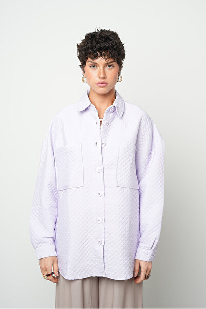Orfeo Negro Women's Double Pocket Lilac Color Shirt