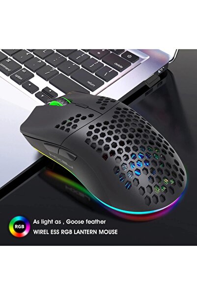 HXSJ New T66 three-mode wireless mouse 2.4G/wired/BT5.3(BLACK)