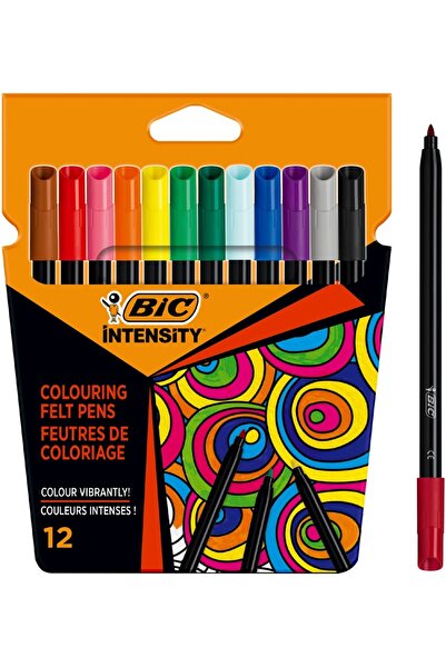 Bic Carioci Intensity, cerneala lavabila, 12 culori/set