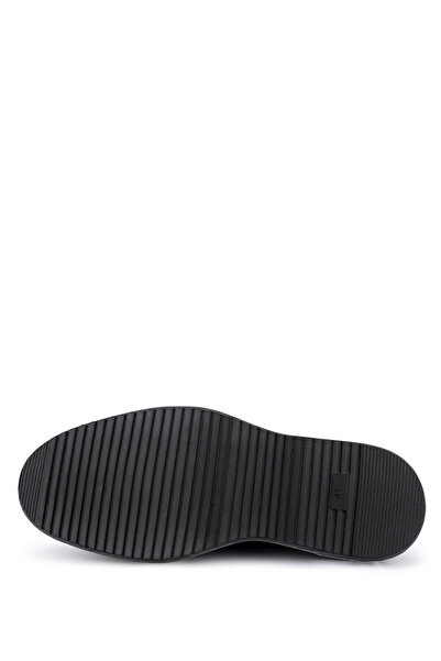 Tamer Tanca Men's Genuine Leather Black Casual Shoes