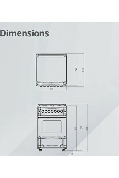 general goldin 57x57cm 4 Burner Electric Cooking Range, Total Safety, Auto Burner,