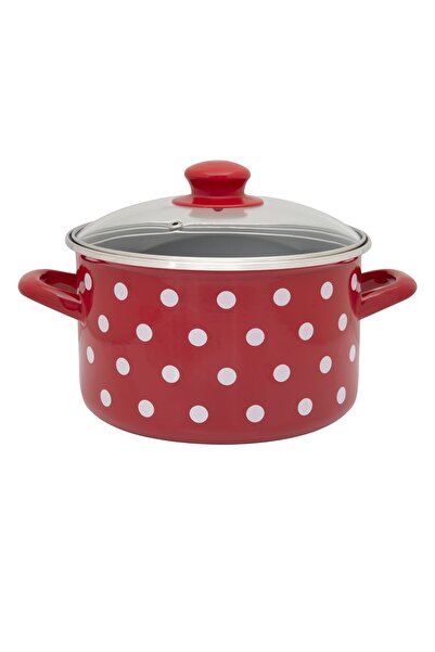 Metalac Oală de 6,75 l cu capac de sticlă Tufne emailat Metalac, 24 cm