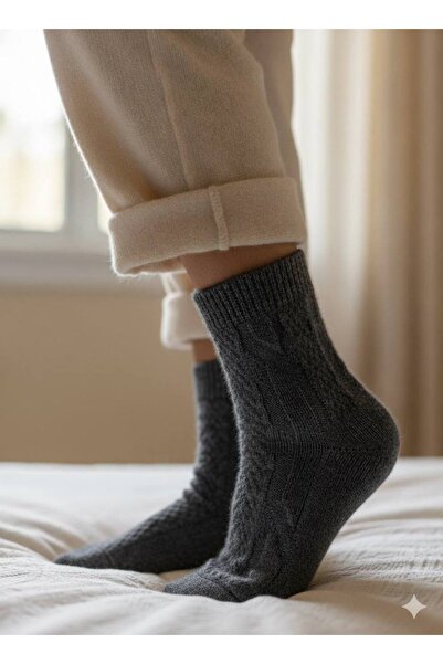 inspira lingerie 4 Pairs of Women's Elasticless Multicolored Winter Wool Sleeping Socks