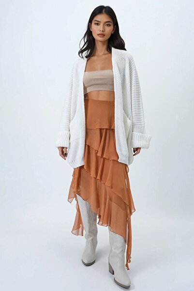 VAGGON Double Pocket Double Sleeve Thessaloniki Knit Long Knitwear Cardigan