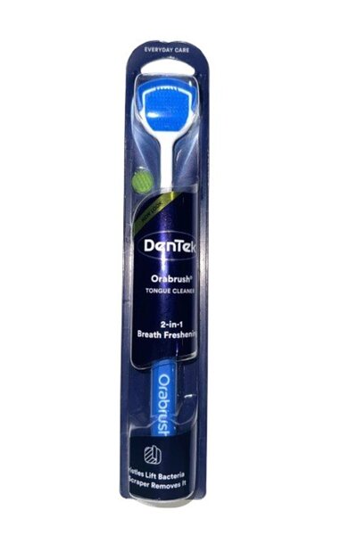 DENTEK Orabrush Tongue Cleaner for Bad Breath and Bacteria Removal