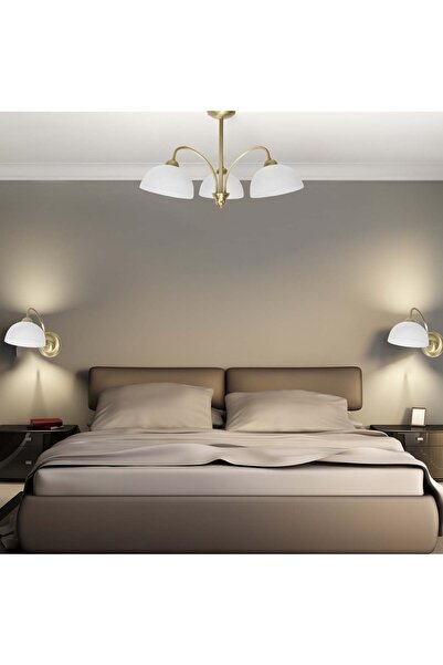 Other Traditional patina ceiling lamp with white shades LIMBA 1-732