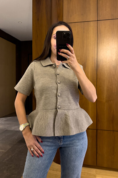 MAGARDE Cardigan cu design plisat - VİZON