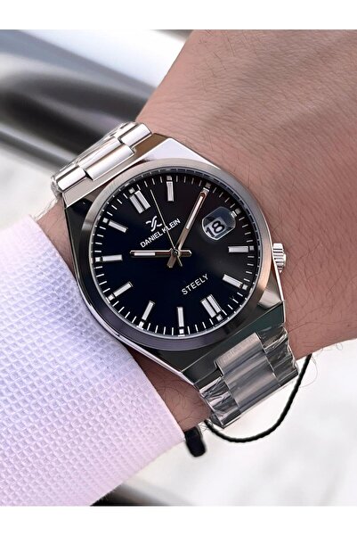 Daniel Klein Men's Wristwatch 30 Meters Water Resistant Steel Band + Bracelet Gift Vs.Blkt.0652