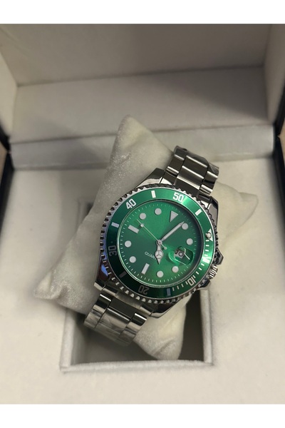 QUARTZ Steel Men's Wristwatch with Calendar in Gift Box