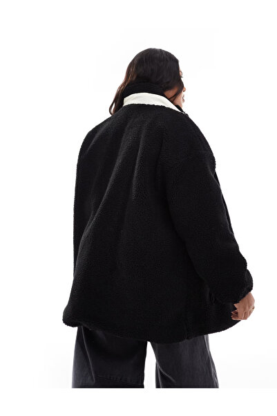 ONLY Only fur jacket, black