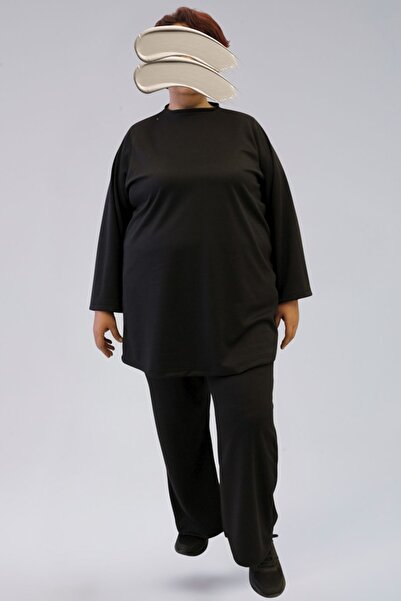 BNZ TEKSTİL Seasonal Tracksuit Set - Ecrin Fabric Large Size Tracksuit Set