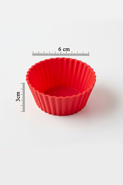 HIMYHOME Silicone Muffin Cake Mold with Teeth, 6-Pack