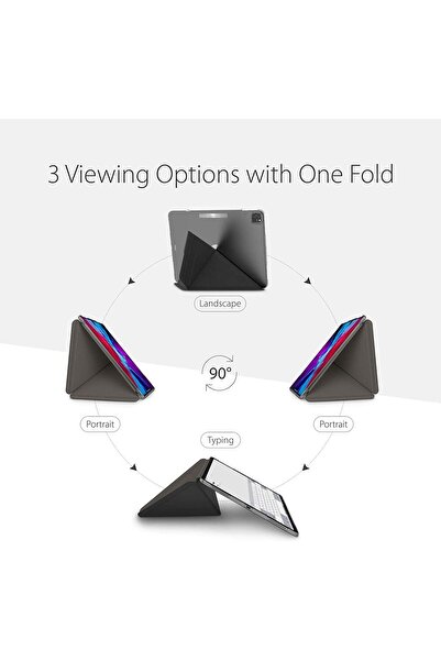 Moshi VersaCover Origami Folding Case & Stand for iPad Pro 12.9 (2020/2018) with Apple Pencil holder