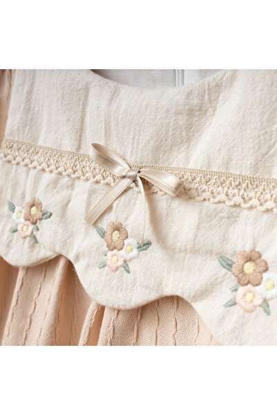 My Lusa baby wear Nazli Fisto Lace Embroidered Doll Collar Long Sleeve Baby Girl Dress