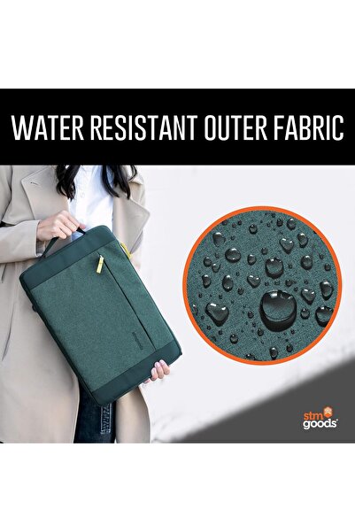 STM Kin Laptop Sleeve for 16" Laptops - Black Slate, Slim, Fleece-Lined, 4mm EVA