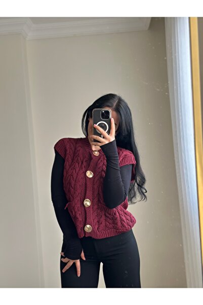 YELZEY BUTİK Gold Detail Vest