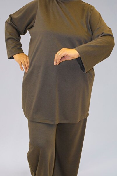 BNZ TEKSTİL Seasonal Tracksuit Set - Ecrin Fabric Large Size Tracksuit Set