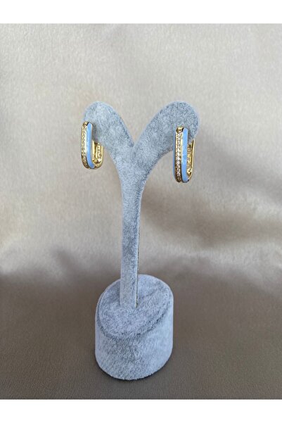 B&N AKSESUAR Bebek mavisi küpe , dikdörtgen model