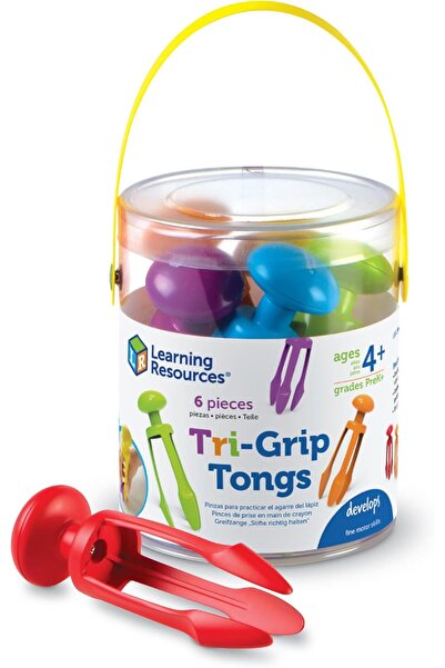 Learning Resources Tri-Grip Tweezer Forks, Pencil-Grip Tweezers Sensory Bin Toy, Fine Motor, Ages 4+