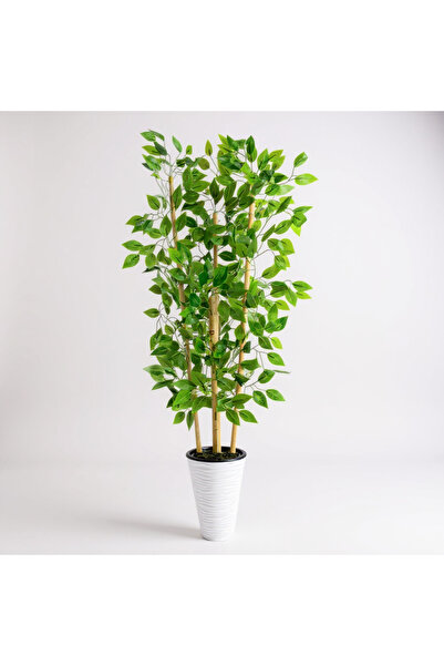 ERHAN FLOWERS Yapay Benjamin Ağacı 140CM Bambu 3 Gövdeli