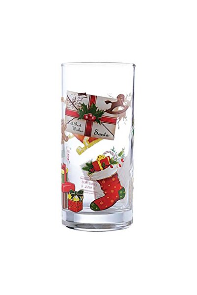 OEM Set of 6 Christmas glasses, 270 ml glass, Christmas patterns - Gifts, cookies, Santa, globes