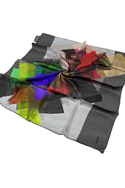 Aker Silk Scarf - 8923701-371 Dark Gray Sura