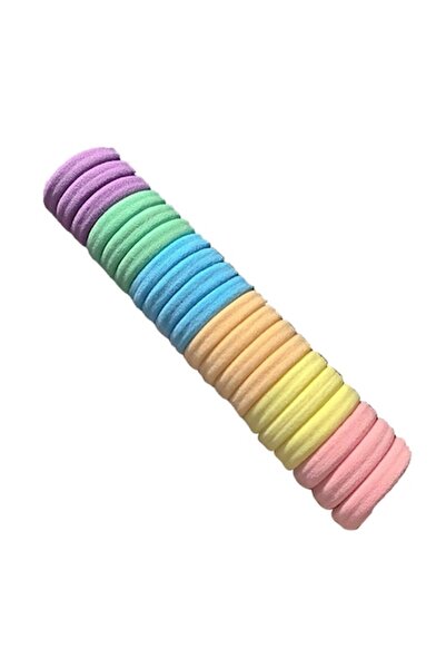 Fokelyi Set 20 hair elastics, black, coffee, multicolor, 4.2x1x1cm