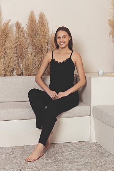 Sude HOMEWEAR Women's Rope Strap Bottom Long Set