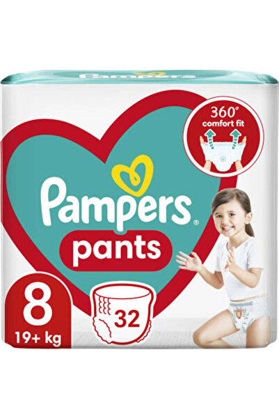 Pampers Pachet Jumbo pentru pantaloni, mărimea 8, 19+ kg, 32 buc.