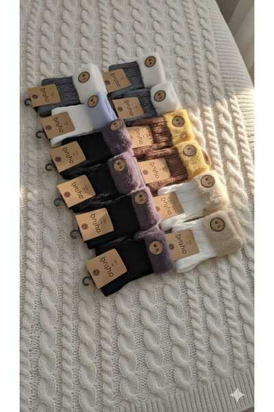 Aytuğ BAMBU - PAMUK KATLAMALI KADIN SOKET ÇORABI; DİKİŞSİZ; KIŞLIK ; 36-40 NUMARA; ASORTİ 12'Lİ KUTU