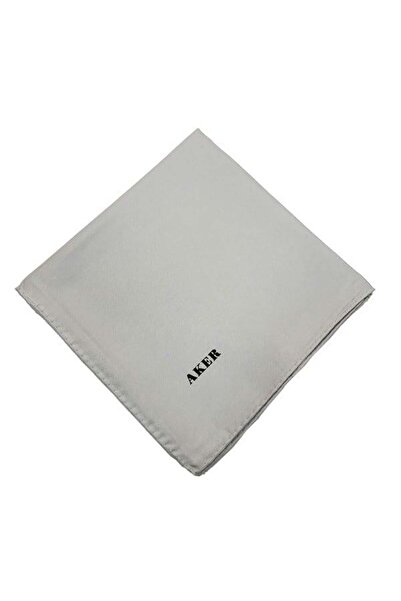 Aker وشاح حريري مسطح من قماش التويل - فضي 971