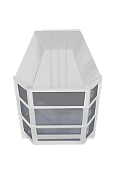 HAMER Outdoor wall lamp, white, transparent glass