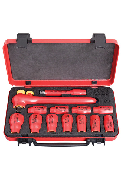 Unior 190VDEDP6P13B Capete chei tubulare 1/2'' izolate la 1000 V in cutie met...