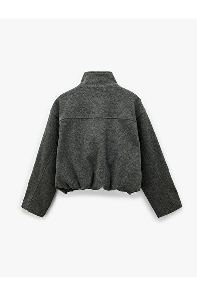 Koton Оверсайз-куртка-бомбер з високим коміром, довгими рукавами, кишенями та блискавкою