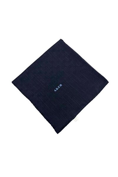 Aker Jacquard Silk Cotton Scarf - 7071798-921 Navy Blue