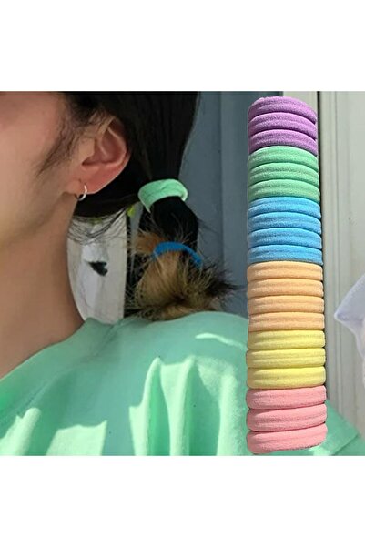 Fokelyi Set 20 hair elastics, black, coffee, multicolor, 4.2x1x1cm