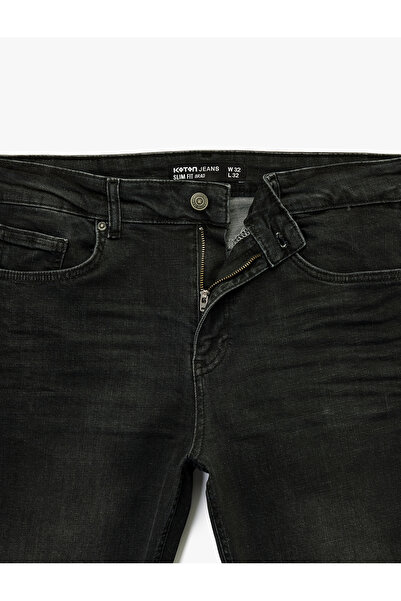 Koton Cotton Pocket Regular Waist Slim Fit Jean Trousers - Brad Jean