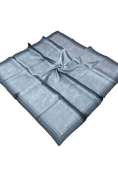 Aker Eșarfă de mătase - 8783757-322 Sura albastru metalic