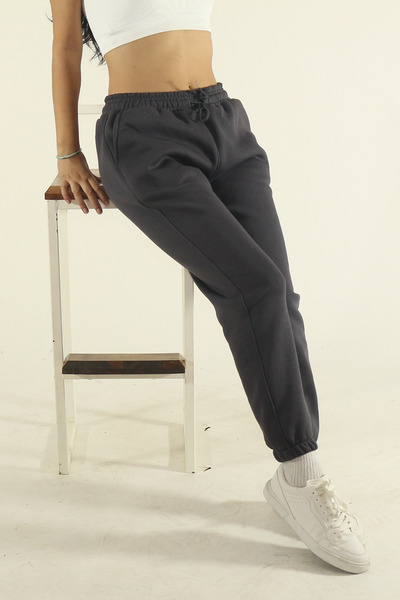 EydaMoon Γυναικείο καπνιστό χειμερινό βαμβακερό ύφασμα με ελαστικό κάτω μέρος της μέσης, ελαστικό πόδι, φούτερ Jogger