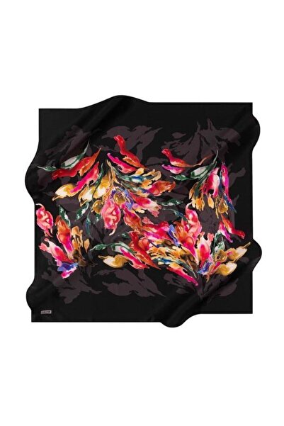 Aker İpek Eşarp - 8900701-311 Siyah Sura