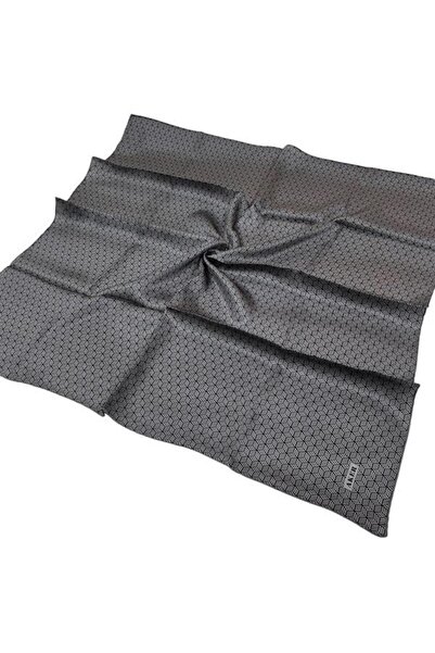 Aker وشاح حريري - 8911713 -972 حك فضي داكن