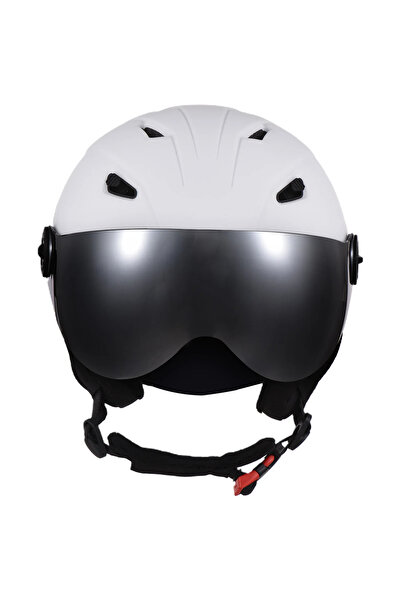 FIXATO Ski/Snowboard Helmet, With Double Anti-Fog and Anti-UV Visor, FIXATO, Adjustable Size, White