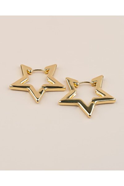 Portakal Esintisi Astryn Star Hoop Steel Earrings