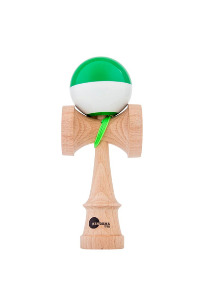 Kendama USA Kaizen Half Split - Jet Shape - Green, STICKY