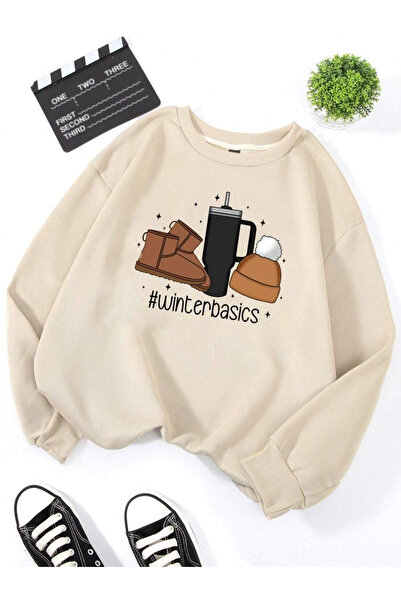 uyguntarz Unisex Winter Classics Design Printed Crew Neck Sweatshirt