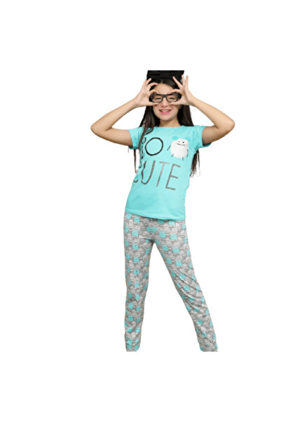 Generic Girls' short-sleeved cotton pajamas - PJ 438